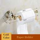 DecorBites™ Crystal Bathroom Towel Rack: European Style Hardware Bath Organizer