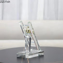 DecorBites™ Golden Figures Resin Sculpture: Creative Staircase Desk Decoration