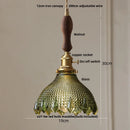 DecorBites™ Clear Glass Knob Switch LED Pendant Light Fixture: Modern Nordic Hanging Chandelier