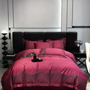 DecorBites™ 1000TC Cotton Embroidery Luxury Bedding Set in Blue White Champagne