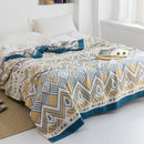 DecorBites™ Cotton Gauze Towel Throw Blanket - Soft and Cozy Bedspread for All Seasons