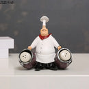 DecorBites™ Bearded Chef Resin Figure Sculpture Modern Kitchen Desk Decor Ornaments