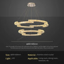 DecorBites™ Circular Crystal Pendant Light Chandelier for Living Room