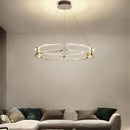 DecorBites™ Adara Luxury LED Chandelier: Modern Ring Light for Home Interior Decoration