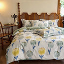 DecorBites™ Cotton Bedding Set Queen King Size Sheet Pillowcase Blanket Cover