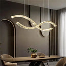 DecorBites™ Crystal LED Pendant: Modern Minimalist Chandelier for Home Dining Living Room Decor