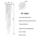 DecorBites™ Crystal LED Chandelier: Elegant Lighting for Home, Restaurant, and Bar