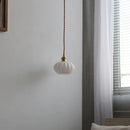 DecorBites™ Copper White Glass LED Pendant Lamp for Modern Living Room Decor