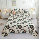 DecorBites™ Cotton Double Bedspread Set with Floral Design for Healthy Home Bed Decor