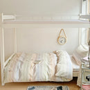 DecorBites™ Cotton Grid Pattern Bedding Set with Duvet Cover & Pillowcases for Double Bed