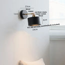 DecorBites™ Black Wood LED Wall Sconce Rotatable Stair Light, Modern Nordic Design