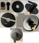 DecorBites™ Black Brass Wall Mounted Bathroom Faucet and Shower Mixer with Single Valve