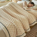 DecorBites™ Cozy Coral Fleece Bed Blanket - Soft, Warm, & Comfortable for Autumn/Winter