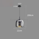 DecorBites™ Glass Bowl Chandelier: Modern Nordic LED Smoke Hanging Lamp for Dining Room, Bar - Indoor Decor Lighting