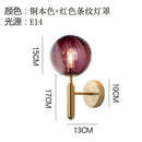 DecorBites™ Glass Ball LED Wall Lamp Modern Bedroom Beside Light Fixture