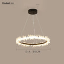 DecorBites™ Gold Crystal Ring Chandelier for Living Room and Restaurant Décor