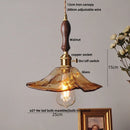 DecorBites™ Amber Glass Pendant Light with Adjustable Wire for Dining Room and Kitchen