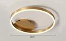 DecorBites™ Golden Coffee LED Ceiling Light with Acrylic Lampshade for Creative Living Room Fixtures