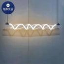 DecorBites™ Gold LED Chandelier: Nordic Minimalist Dimming Pendant Lights for Home Decor