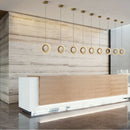 DecorBites™ Crystal LED Chandelier: Modern Gold Kitchen Lighting, Simple Elegant Design.