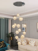 DecorBites™ Crystal Ceiling Chandelier for Modern Loft Living Room, Home, Hotel, Kitchen, Bedroom Lighting