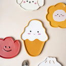 DecorBites™ Cloud Tulip Cartoon Dog Bear Ceramic Dessert Plate Cute Tableware