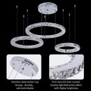 DecorBites™ Crystal LED Ring Chandelier for Luxe Living Spaces