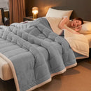 DecorBites™ Cozy 3-Layer Coral Fleece Winter Blanket - Soft & Warm Bed Quilt