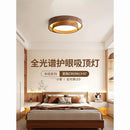 DecorBites™ Japanese Walnut Bedroom Ceiling Light Wabi-Sabi Wood Grain Eye Protection Study Light.