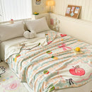 DecorBites™ Cozy Milk Velvet Blanket: Cute Pattern, Warm, Multi-Functional Sofa & Travel Shawl
