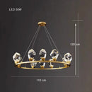 DecorBites™ Diamond Crystal Brass LED Pendant Light Gold Luxury Hanglamp