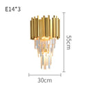 DecorBites™ Crystal Golden LED Wall Sconce Stainless Steel Postmodern Art Deco Wall Light