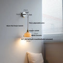 DecorBites™ Ceramic LED Wall Lamp with Pull Chain Switch, Adjustable Stair Light Sconce