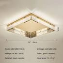 DecorBites™ Crystal LED Dimmable Ceiling Lights: Modern Square Steel Fixture for Living Room