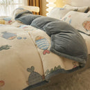 DecorBites™ Dual-Layer Winter Velvet Duvet Cover - Soft & Warm Double-Sided Quilt Blanket