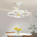 DecorBites™ Cream Bedroom Ceiling Fan Light with Remote Control, Elegant Bedroom Lamp Fixtures