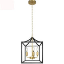 DecorBites™ Black Farmhouse Chandelier for Dining Kitchen Living Room E14 Lamp