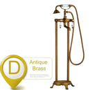 DecorBites™ Dual Ceramic Handle Freestanding Tub Faucet with Handshower