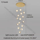 DecorBites™ Crystal Ball Chandelier: Modern Loft & Staircase Hanging Light for Home, Hotel & Mall
