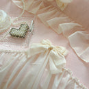 DecorBites™ French Princess Lace Ruffles Bedding Set with Velvet Duvet Cover