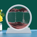 3D Moving Sand Art Picture Round Glass Deep Sea Sandscape Hourglass Quicksand Craft Flowing Painting Office Home Decor Gift