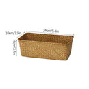 Breakfast Woven Storage Basket Picnic Basket Laundry Box Home Sundries Organizer Fruit Flower Storage Baskets Desktop Container