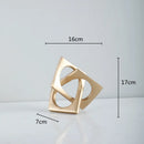 DecorBites™ Geometric Cross Square Ring Sculpture White - Home Decor Ornament