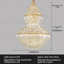 DecorBites™ Crystal Hollow Chandelier for Luxury Living Room and Stair Lamps