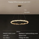 DecorBites™ Crystal Pendant Chandelier Modern Luxury Interior Decoration Lighting
