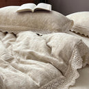 DecorBites™ Lace Princess Jacquard Bedding Set - 4Pcs