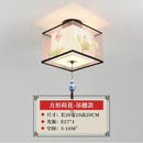 DecorBites™ Lotus Chinese Chandelier Ceiling Lamp Simple Corridor Painting LED Lighting
