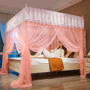 DecorBites™ Lace Palace Mosquito Net Tent for Queen/Double Bed with Stainless Steel Frame