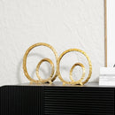 DecorBites™ Golden Circle Hollowed-out Ornaments: Home Decor Figurines