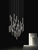 DecorBites™ Crystal LED Pendant Light: Luxury Lighting Fixture for Living Room, Bedroom, Hotel & Shop
